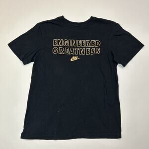 Nike Tee Shirt Mens Size Medium Black Engineered Greatness Swoosh Logo
